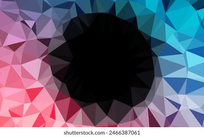 Light Blue, Red vector abstract polygonal cover. A vague abstract illustration with gradient. Completely new template for your business design.