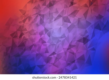 Light Blue, Red vector abstract polygonal pattern. A completely new color illustration in a polygonal style. New template for your brand book.