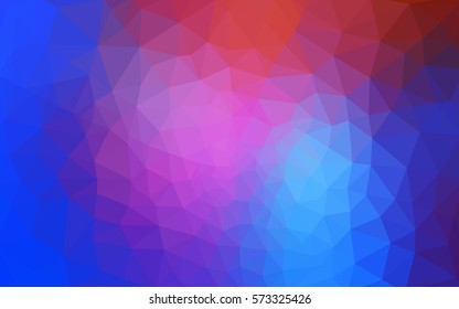 Light Blue, Red vector abstract textured polygonal background. Blurry triangle design. Pattern can be used for background.