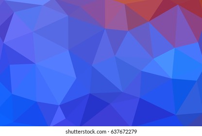 Light Blue, Red vector abstract textured polygonal background. Blurry triangle design. Pattern can be used for background.