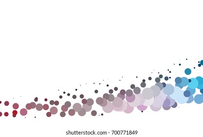 Light Blue, Red vector abstract pattern with circles. Geometry template for your business design. Background with colored spheres.