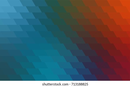 Light Blue, Red vector abstract textured polygonal background. Blurry rectangular design. The pattern with repeating rectangles can be used for background.