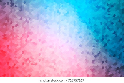 Light Blue, Red vector abstract pattern with circles. Geometry template for your business design. Background with colored spheres.