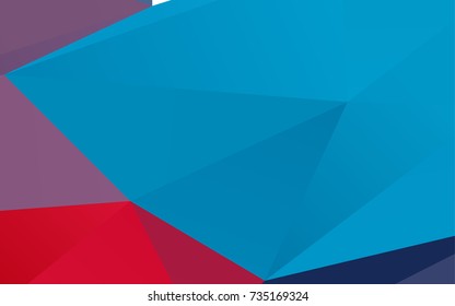 Light Blue, Red vector abstract mosaic template. Creative illustration in halftone style with gradient. The textured pattern can be used for background.