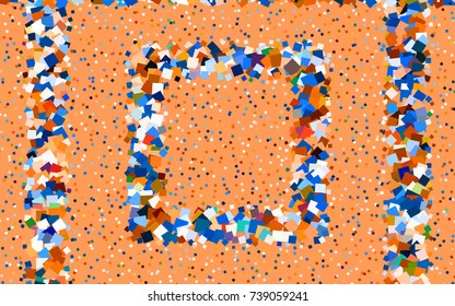 Light Blue, Red vector abstract textured polygonal background. Blurry rectangular design. The pattern with repeating rectangles can be used for background.