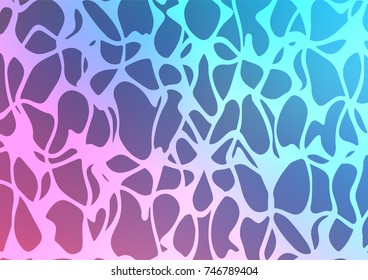 Light Blue, Red vector abstract doodle template. Ethnic elegant natural pattern with gradient. Hand painted design for web, leaflet, textile.