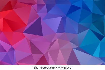 Light Blue, Red vector abstract polygonal template. A vague abstract illustration with gradient. The polygonal design can be used for your web site.