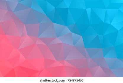 Light Blue, Red vector abstract mosaic background. An elegant bright illustration with gradient. Brand-new design for your business.