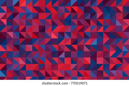 Light Blue, Red vector abstract polygonal template. Triangular geometric sample with gradient.  A completely new template for your business design.