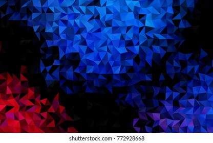 Light Blue, Red vector abstract polygonal pattern. A vague abstract illustration with gradient. Triangular pattern for your business design.