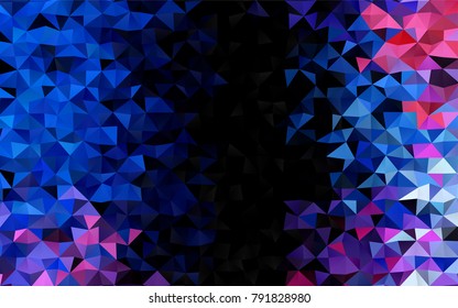 Light Blue, Red vector abstract mosaic pattern. A sample with polygonal shapes. The polygonal design can be used for your web site.