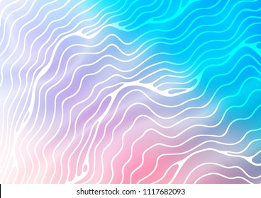 Light Blue, Red vector backdrop with bent lines. Creative geometric illustration in marble style with gradient. A completely new marble design for your business.