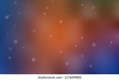 Light Blue, Red vector backdrop with dots. Modern abstract illustration with colorful water drops. Beautiful design for your business advert.