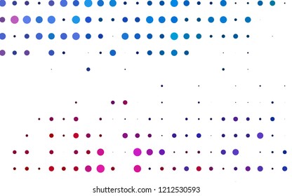 Light Blue, Red vector backdrop with dots. Beautiful colored illustration with blurred circles in nature style. Pattern for beautiful websites.