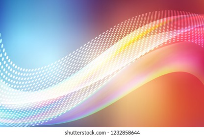 Light Blue, Red vector backdrop with dots and lines. Illustration with set of colorful abstract circles and lines. Pattern for ads, leaflets.