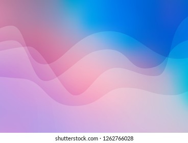 Light Blue, Red vector backdrop with bent lines. Colorful abstract illustration with gradient lines. A completely new template for your business design.