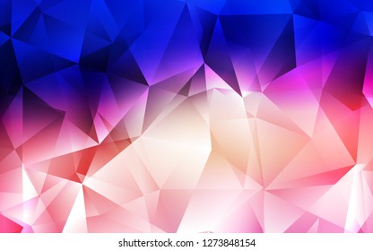 Light Blue, Red vector backdrop with lines, triangles. Decorative design in abstract style with triangles. Best design for your ad, poster, banner.