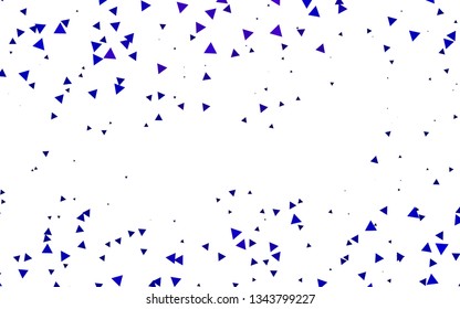 Light Blue, Red vector backdrop with lines, triangles. Triangles on abstract background with colorful gradient. Pattern for commercials.