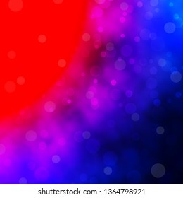 Light Blue, Red vector backdrop with circles. Abstract colorful disks on simple gradient background. Design for your commercials.