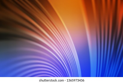 Light Blue, Red vector backdrop with curved lines. A shining illustration, which consists of curved lines. New composition for your brand book.