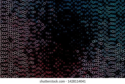 Light Blue, Red vector backdrop with dots. Blurred decorative design in abstract style with bubbles. Design for business adverts.