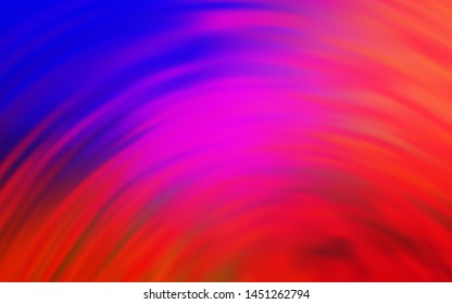 Light Blue, Red vector backdrop with curved lines. An elegant bright illustration with gradient. Brand new design for your ads, poster, banner.