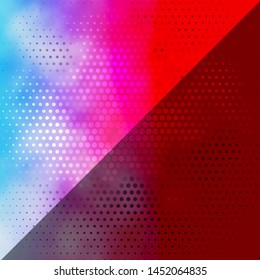 Light Blue, Red vector backdrop with circles. Illustration with set of shining colorful abstract spheres. Pattern for business ads.