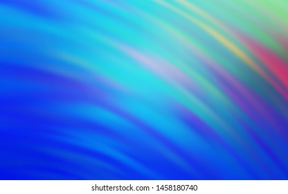 Light Blue, Red vector backdrop with bent lines. Brand new colorful illustration in simple style. New composition for your brand book.