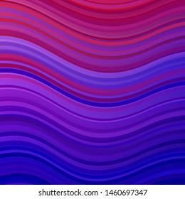 Light Blue, Red vector backdrop with curves. Bright illustration with gradient circular arcs. Template for cellphones.