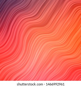 Light Blue, Red vector backdrop with bent lines. Colorful illustration in circular style with lines. Pattern for websites, landing pages.