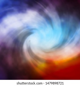 Light Blue, Red vector backdrop with cumulus. Gradient illustration with colorful sky, clouds. Template for landing pages.