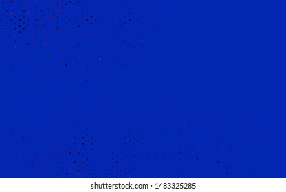 Light Blue, Red vector backdrop with dots. Blurred bubbles on abstract background with colorful gradient. Design for posters, banners.