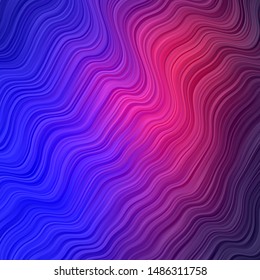 Light Blue, Red vector backdrop with bent lines. Abstract gradient illustration with wry lines. Pattern for booklets, leaflets.