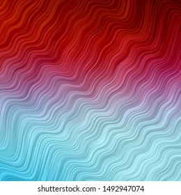 Light Blue, Red vector backdrop with circular arc. Gradient illustration in simple style with bows. Design for your business promotion.