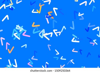 Light Blue, Red vector backdrop with curved lines. Shining colorful illustration in simple style. Brand new design for your ads, poster, banner.