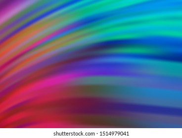 Light Blue, Red vector backdrop with bent lines. Colorful abstract illustration with gradient lines. Pattern for your business design.