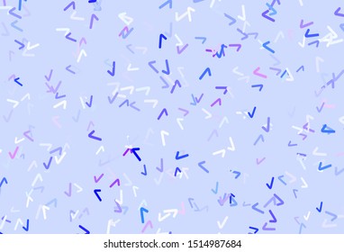 Light Blue, Red vector backdrop with wry lines. Glitter abstract illustration with wry lines. New composition for your brand book.