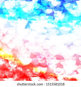 Light Blue, Red vector backdrop with dots. Glitter abstract illustration with colorful drops. Pattern for business ads.