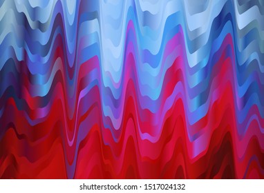 Light Blue, Red vector backdrop with wry lines. Colorful illustration in abstract style with gradient. Brand new design for your ads, poster, banner.