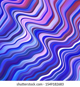 Light Blue, Red vector backdrop with circular arc. Abstract gradient illustration with wry lines. Smart design for your promotions.