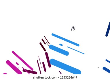 Light Blue, Red vector backdrop with long lines. Lines on blurred abstract background with gradient. Best design for your ad, poster, banner.