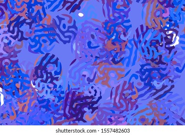 Light Blue, Red vector backdrop with memphis shapes. Illustration with colorful gradient shapes in abstract style. Simple design for your web site.