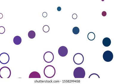 Light Blue, Red vector backdrop with dots. Blurred decorative design in abstract style with bubbles. Pattern of water, rain drops.