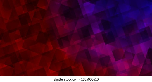 Light Blue, Red vector backdrop with lines, triangles. Illustration with set of colorful triangles. Template for landing pages.
