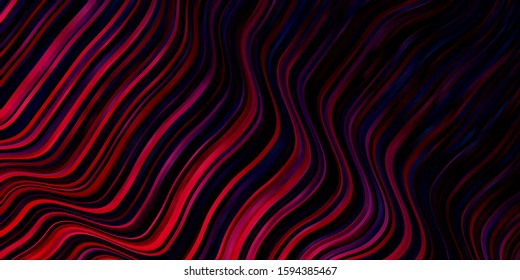 Light Blue, Red vector backdrop with circular arc. Colorful abstract illustration with gradient curves. Best design for your ad, poster, banner.