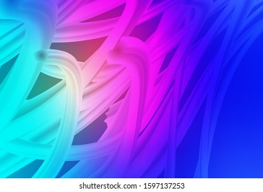 Light Blue, Red vector backdrop with bent lines. A circumflex abstract illustration with gradient. A new texture for your  ad, booklets, leaflets.