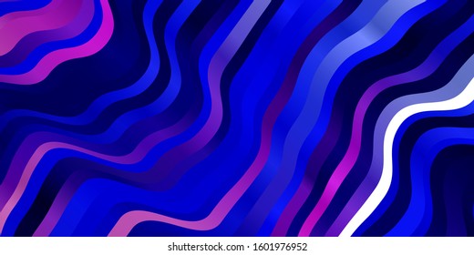 Light Blue, Red vector backdrop with circular arc. Colorful illustration in circular style with lines. Pattern for websites, landing pages.