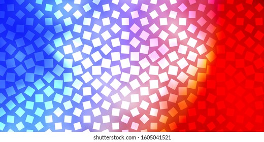 Light Blue, Red vector backdrop with rectangles. Colorful illustration with gradient rectangles and squares. Modern template for your landing page.