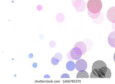 Light Blue, Red vector backdrop with dots. Illustration with set of shining colorful abstract circles. New template for your brand book.