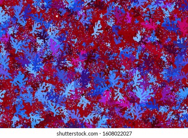 Light Blue, Red vector backdrop with memphis shapes. Illustration with colorful gradient shapes in abstract style. Modern design for your business card.